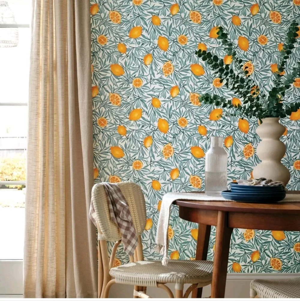 Threshold - Lemon Botanical Wallpaper